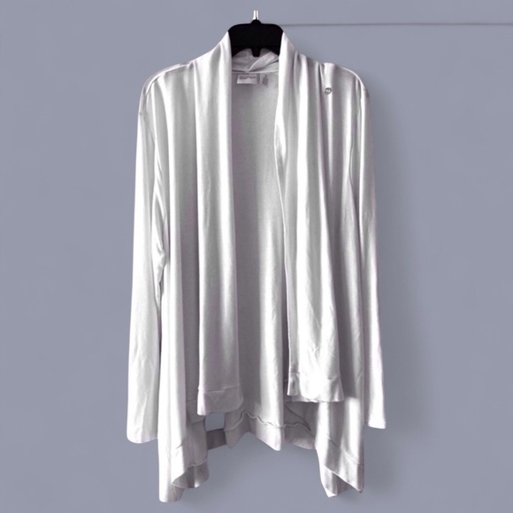 Chico’s Zenergy 2-in-1 Cardigan Jacket | White | Size 2 (L/12) | NWOT - Picture 1 of 12